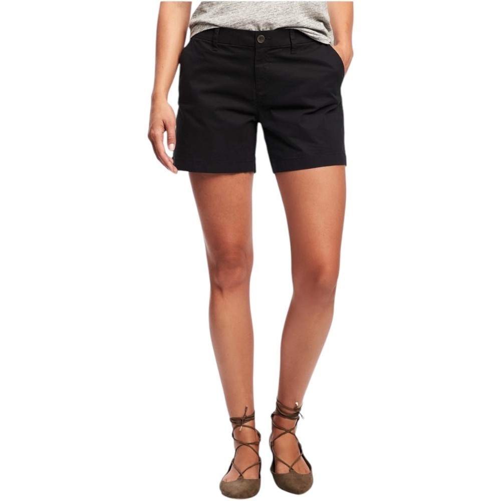 Old Navy Size 12 Blackjack Chino 5” Cotton-Spandex Shorts